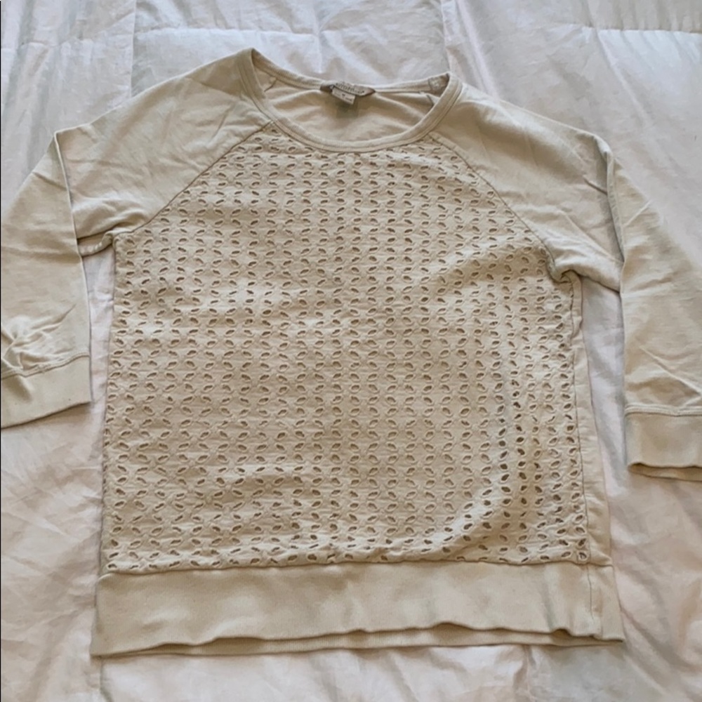 Pretty 🤩 Eyelet front French terry sweatshirt